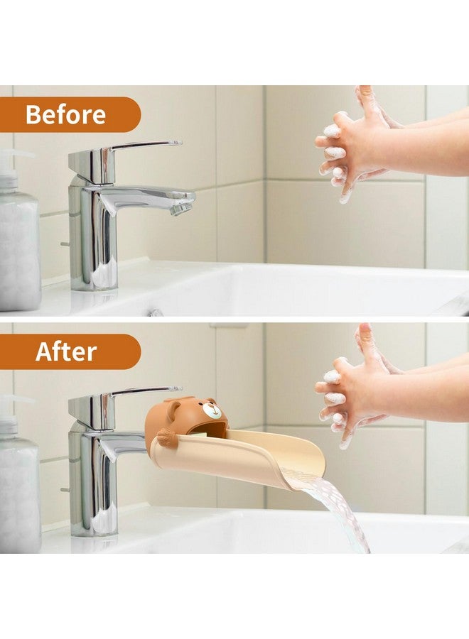 SKYROKU Faucet Extender For Toddlers, Sink Extenders With Temperature Sensitive For Kids Hand Washing Sink Faucet Extension,Suitable For Bathroom Sink, Kitchen,Bathtub (Brown)  - Image 4