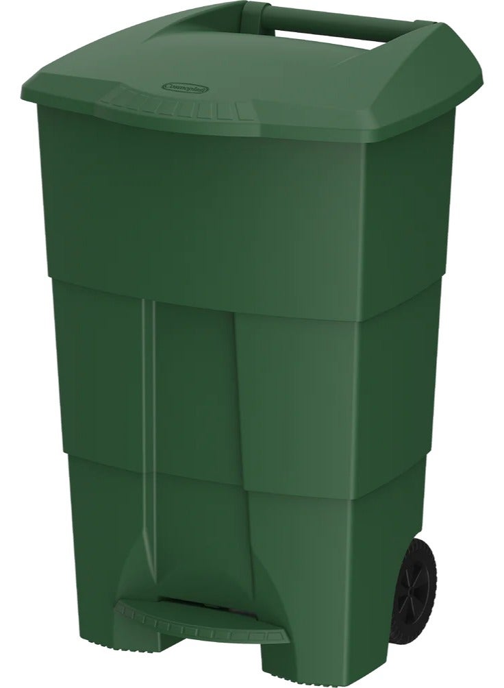Cosmoplast Cosmoplast 100L Step-on Waste Bin with Pedal & Wheels 