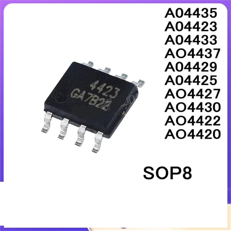 AO4420 SOP8 Chip 20 PCS Set Including AO4422 AO4423 AO4425 AO4427 AO4429 AO4430 AO4433 AO4435 AO4437 - Image 3