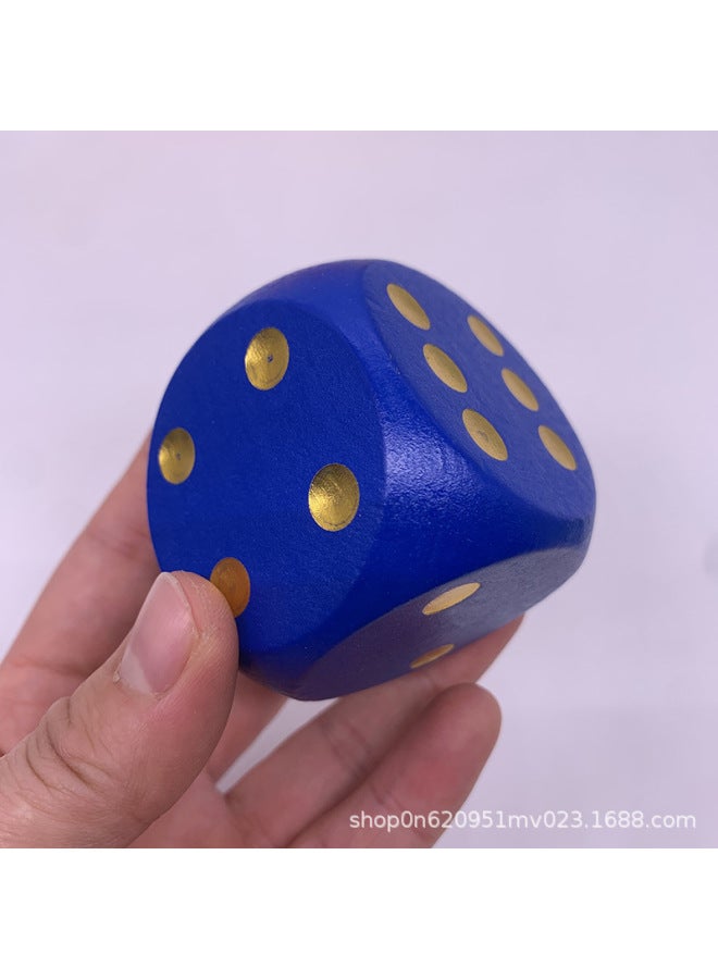 لعبة النرد الكبيرة من الخشب الصلب المباشر مقاس 5 سم، نقاط زاوية مستديرة، غربال ملون، طاولة لعبة الدعائم