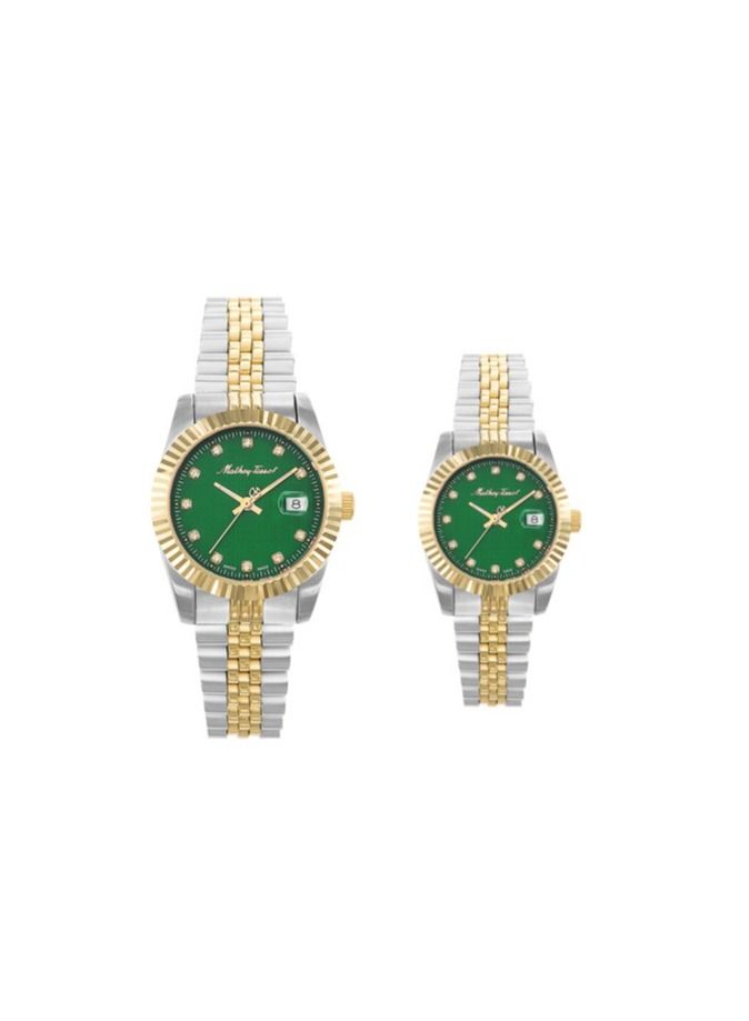 Mathey-Tissot Mathey-Tissot Rolly III Green Dial Couple's Watch H810BV & D810BV  - Image 1