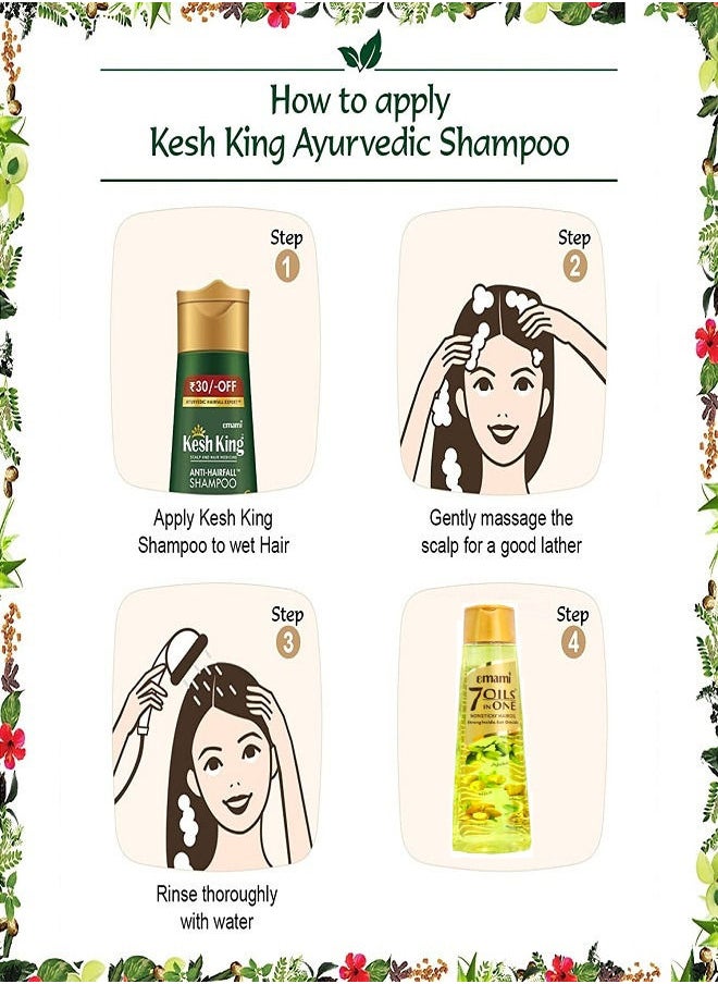 Kesh King Shampoo Scalp and Hair Medicine Anti Hairfall Ayurvedic 200ml Plus 7 In 1 Hair Oil 100ml  - Image 5