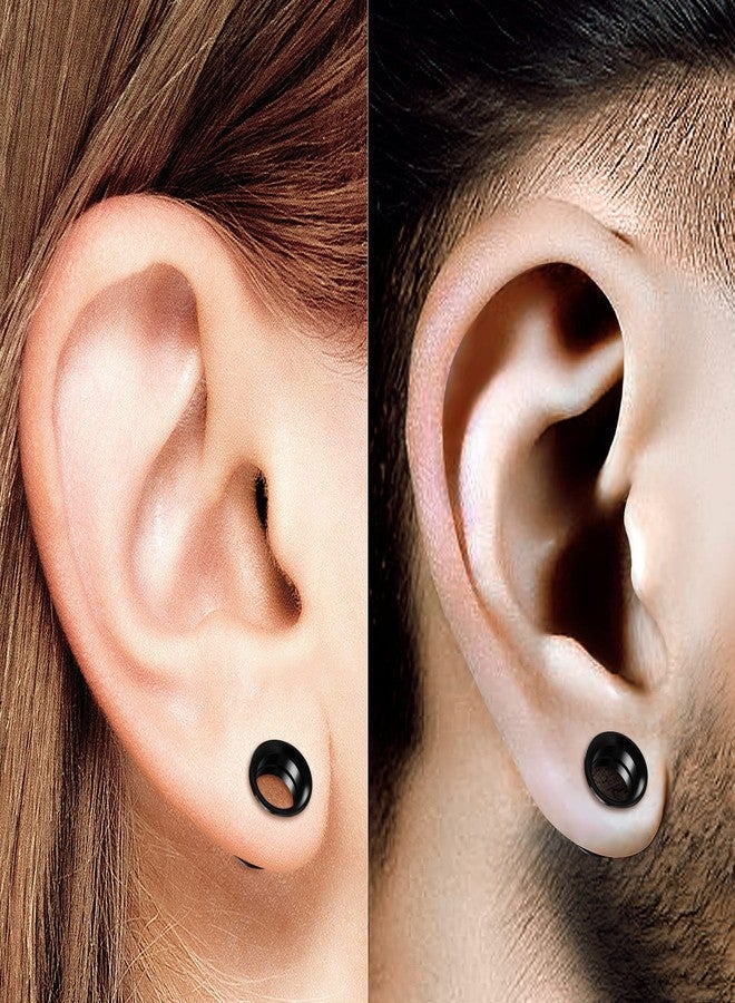 BIG GAUGES Pair of Internally Threaded Surgical Steel Black Double Flared Piercing Jewelry Stretcher Ear Plug Earring Lobe Tunnel, Stainless Steel, no gemstone - Image 4