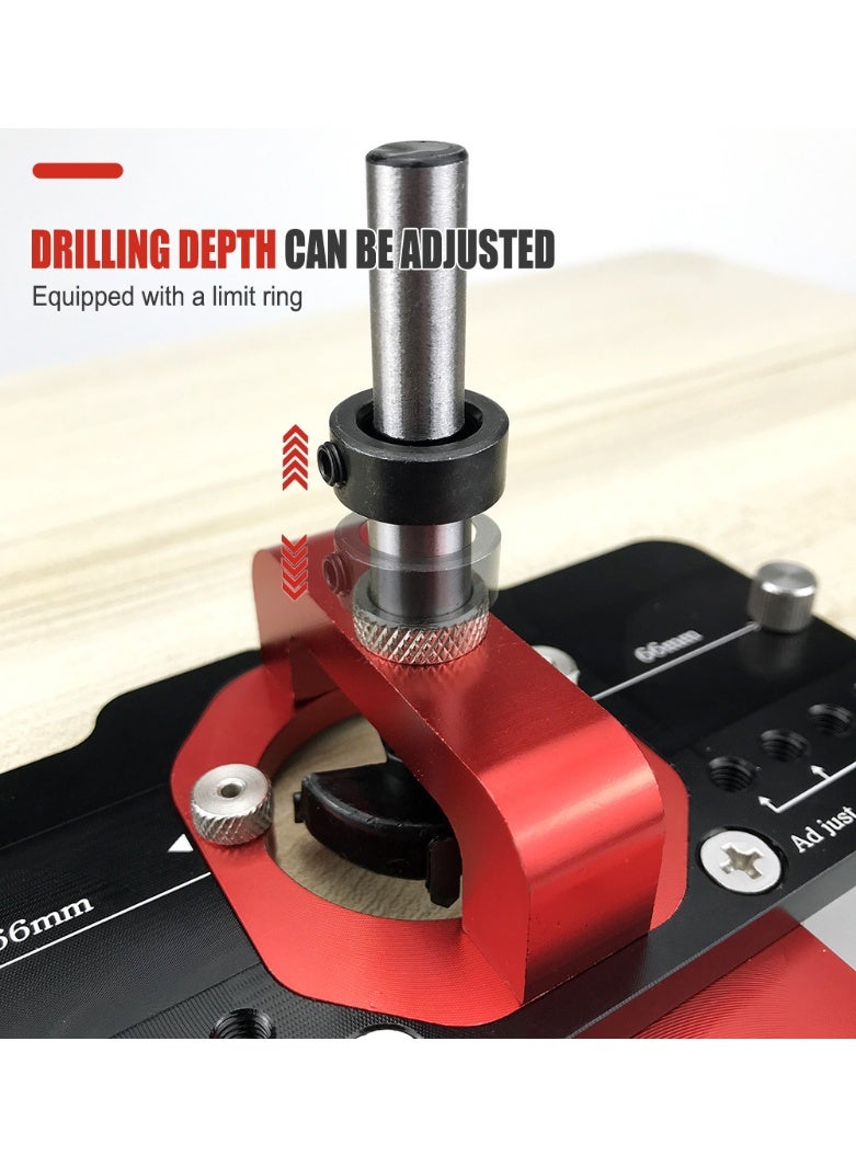35mm Hinge Hole Opener – One-Button Firm Grip, Adjustable 10–15mm Depth, Works with 3–6mm Offsets, No-Scratch Stable Clamping, Cabinet Door Hinge Drilling Locator & Hinge Drilling Installation Aid - Image 3