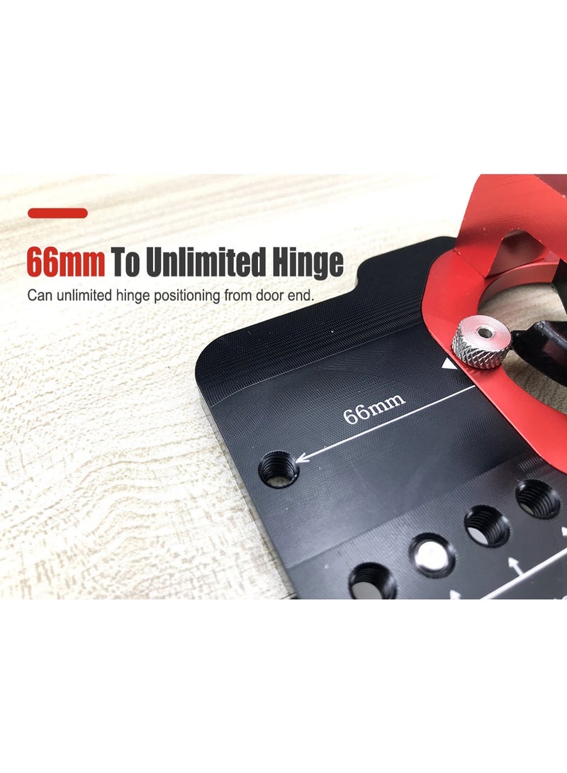 35mm Hinge Hole Opener – One-Button Firm Grip, Adjustable 10–15mm Depth, Works with 3–6mm Offsets, No-Scratch Stable Clamping, Cabinet Door Hinge Drilling Locator & Hinge Drilling Installation Aid - Image 4