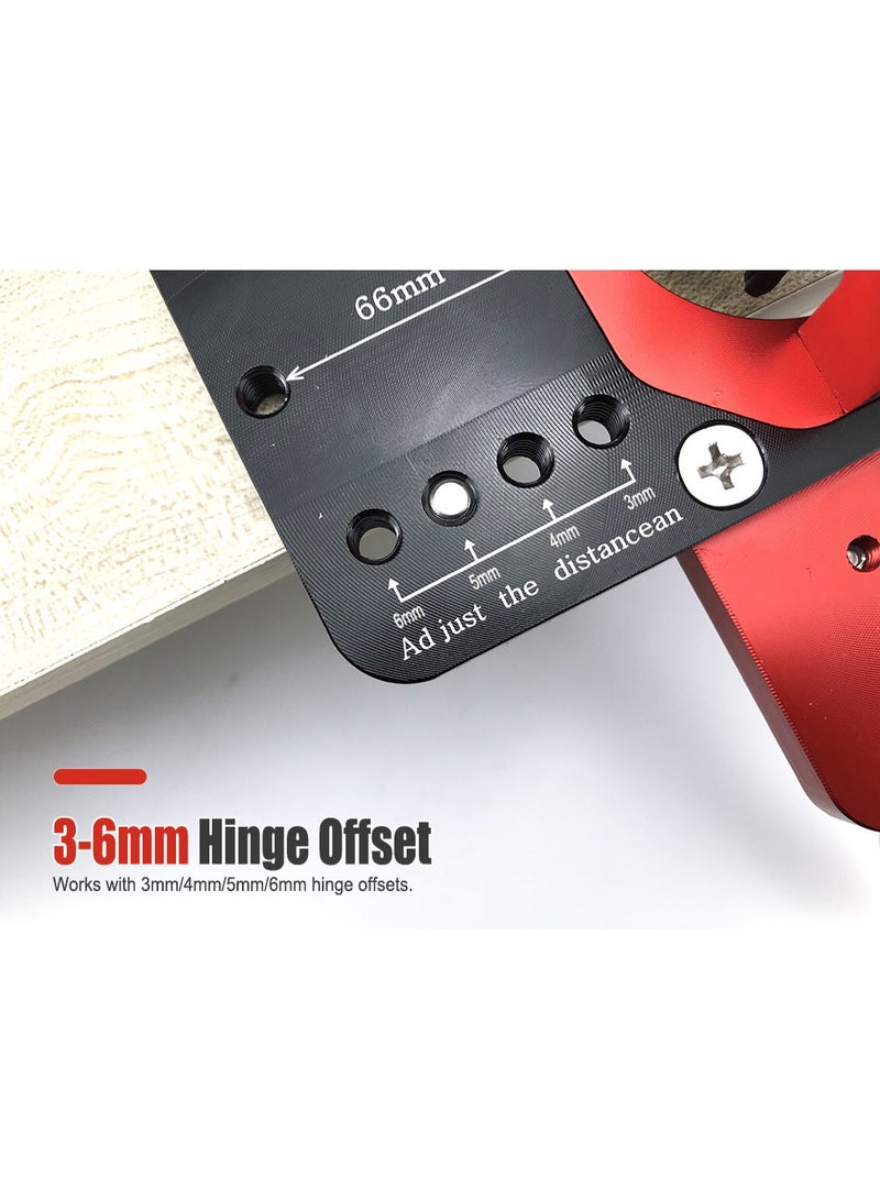 35mm Hinge Hole Opener – One-Button Firm Grip, Adjustable 10–15mm Depth, Works with 3–6mm Offsets, No-Scratch Stable Clamping, Cabinet Door Hinge Drilling Locator & Hinge Drilling Installation Aid - Image 5