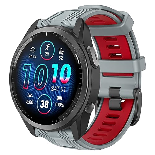 ISABAKE Watch Band for Garmin Forerunner 970/Forerunner 965/Forerunner 955/Forerunner 945/Forerunner 935,Soft Silicone 22mm Replacement Bands compatible with Fenix 5/ Fenix 5 plus/ Fenix 6/ Fenix 6 Pro/Approach S60 - Image 1