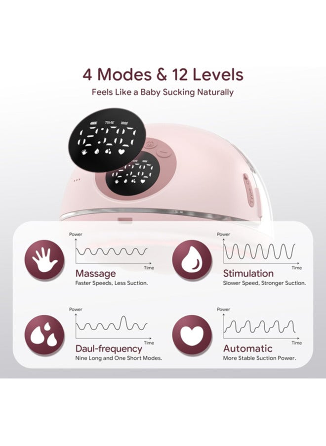 Chixing Wearable Electric Breast Pump – Hands-Free, Voice Broadcast, 4 Modes & 12 Levels, Low Noise, Smart LED Display - Image 3