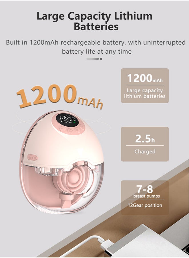 Wearable Electric Breast Pump – Hands-Free, Voice Broadcast, 4 Modes & 12 Levels, Low Noise, Smart LED Display - pzsku/ZECB9F258AB39C039793BZ/45/_/1736869724/44aab00b-21a1-441c-bce7-7fbb3d4f263a