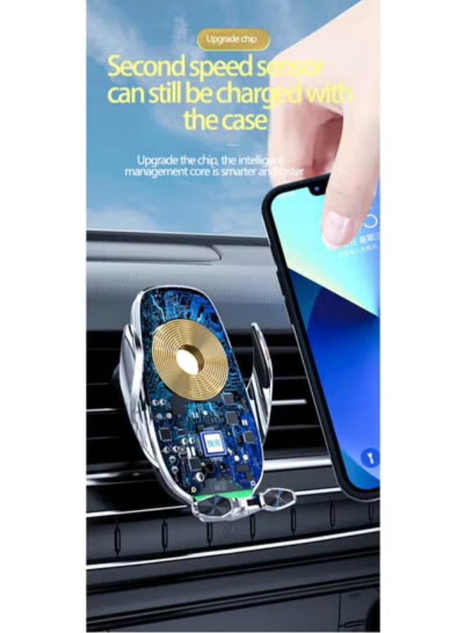 GULFLINK 2 in 1 Multifunction Wireless Fast Charger Car Air Vent Fast Charging Phone Stand Holder - Image 3