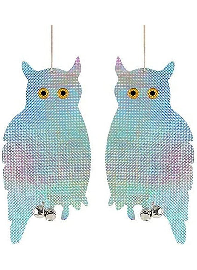 MVAQKLM  - Bird Repellent Control Scare Device, Bird Repelling Owl Laser Reflective Owl Bird Repelling Owl for House and Garden Window Balcony/Orchard (2 Pieces) - Image 1