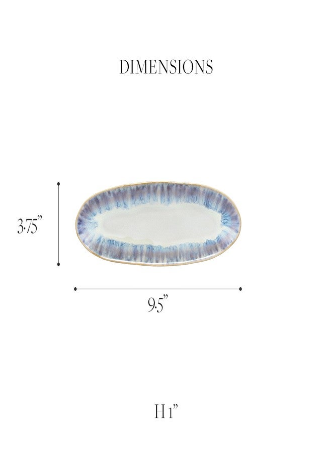 Costa Nova Ceramic Stoneware 10'' Oval Platter - Brisa Collection, Ria Blue | Microwave, Dishwasher, Oven & Freezer Safe Dinnerware | Food Safe Glazing | Restaurant Quality Serveware - Image 2