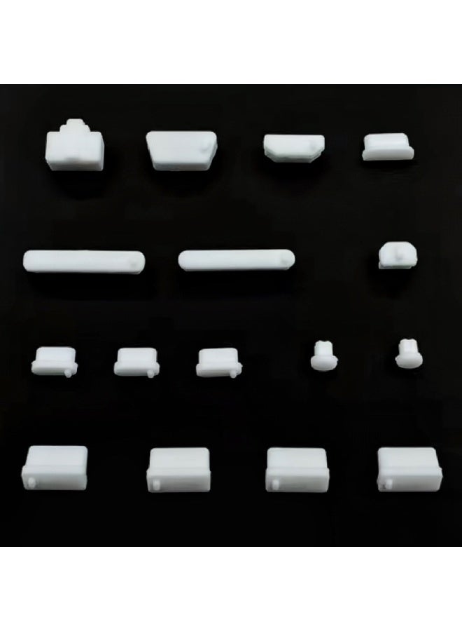 16 Pcs USB Port Cover, 10 Types Silicone Laptop Ports Cover Dust Plugs , USB Type-C Dust Stopper - Image 1