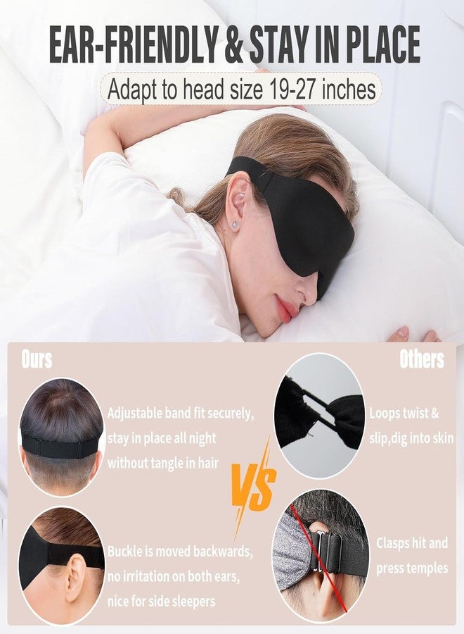 TROVEXX Sleep Mask for Side Sleeper, Light Blocking Sleeping Eye Mask for Women Men, 3D Contoured Cup Night Blindfold, Luxury Eye Cover Eyeshade with Adjustable Strap for Travel, Nap - Image 5