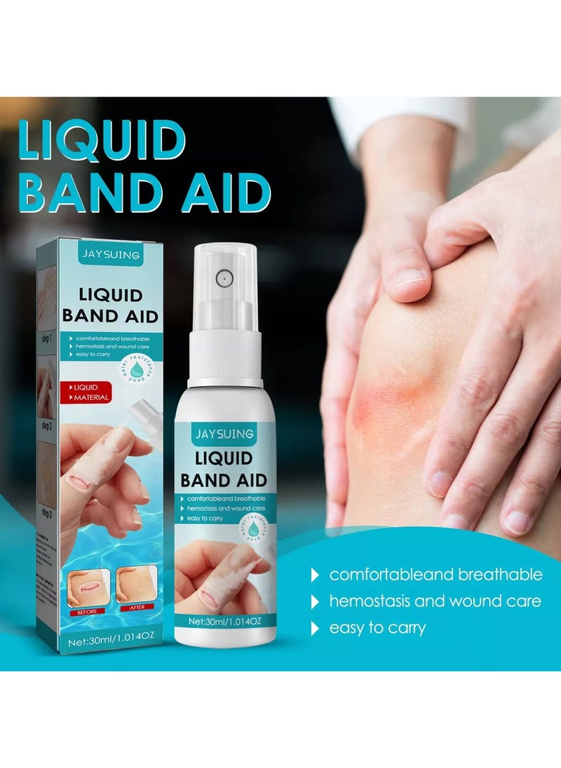 Jaysuing - Liquid Bandage Transparent,Waterproof Liquid Bandage,Spray Liquid Skin Bandage,Wound Stick Protective Film Liquid,Wound Gel Liquid,Transparent Wound Spray,Liquid Bandage Spray,30ML,1PC - Image 1