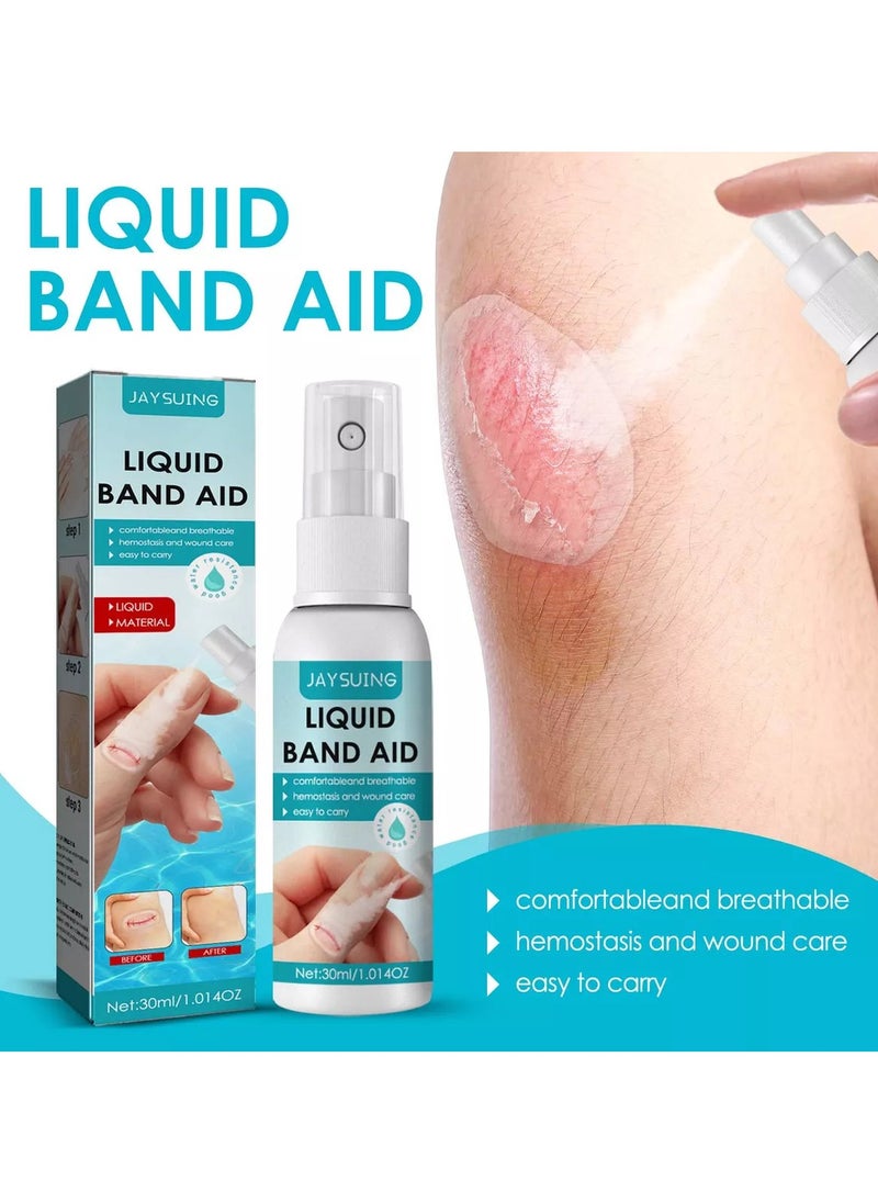 Jaysuing - Liquid Bandage Transparent,Waterproof Liquid Bandage,Spray Liquid Skin Bandage,Wound Stick Protective Film Liquid,Wound Gel Liquid,Transparent Wound Spray,Liquid Bandage Spray,30ML,1PC - Image 1