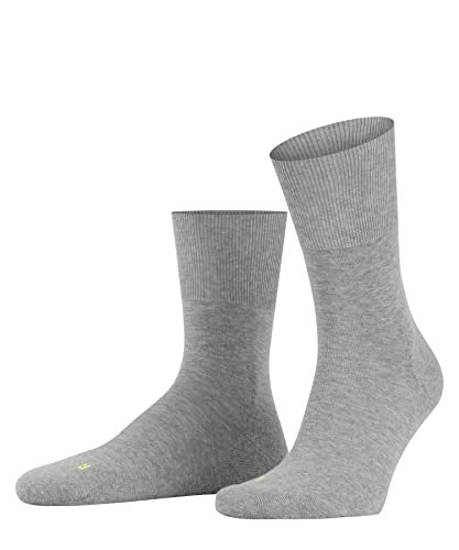 FALKE Unisex Run Socks, Light Cushion, Sporty, Classic Athleisure, Lightweight, Breathable, Skin-Friendly, Cotton, Grey (Light Grey 3400), 12.5-13.5, 1 Pair - Image 1