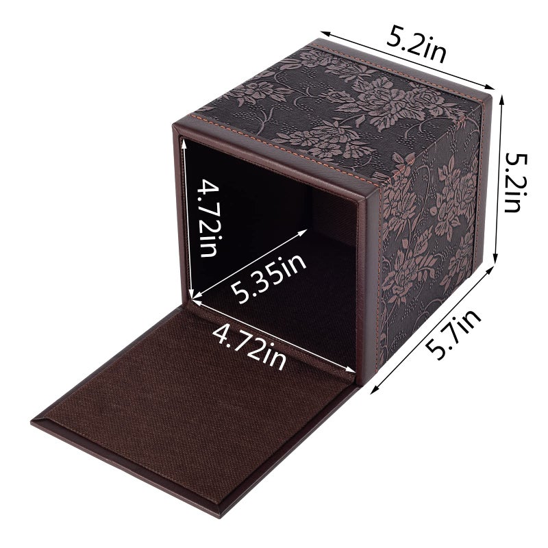 XNONE Tissue Box Cover Square,Modern Leather Tissue Box Holder for Napkin Facial Paper Organizer Bottom with Magnet Reinforcement for Home/Hotel/Restaurant/Office/car/Living Room(Retro) - Image 3