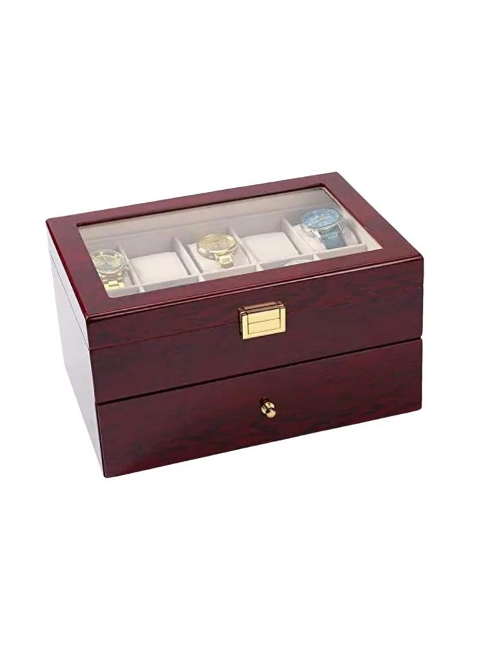 Wooden Watch Box Organizer 2 Layers -20 Slot - Image 2