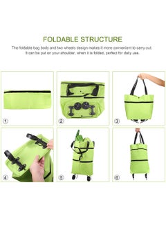 Toshionics Collapsible Reusable Foldable Trolley Grocery Shopping Tote Bag  - Image 2