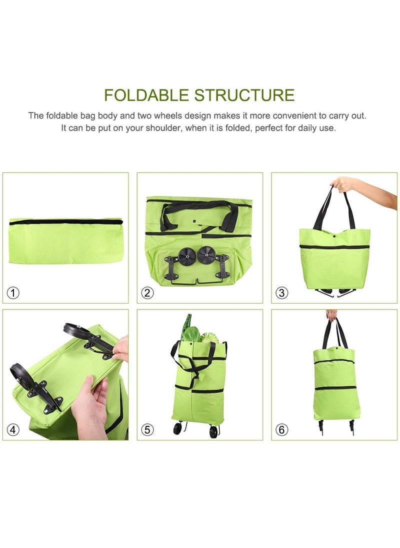 Toshionics - Collapsible Reusable Foldable Trolley Grocery Shopping Tote Bag - Image 1