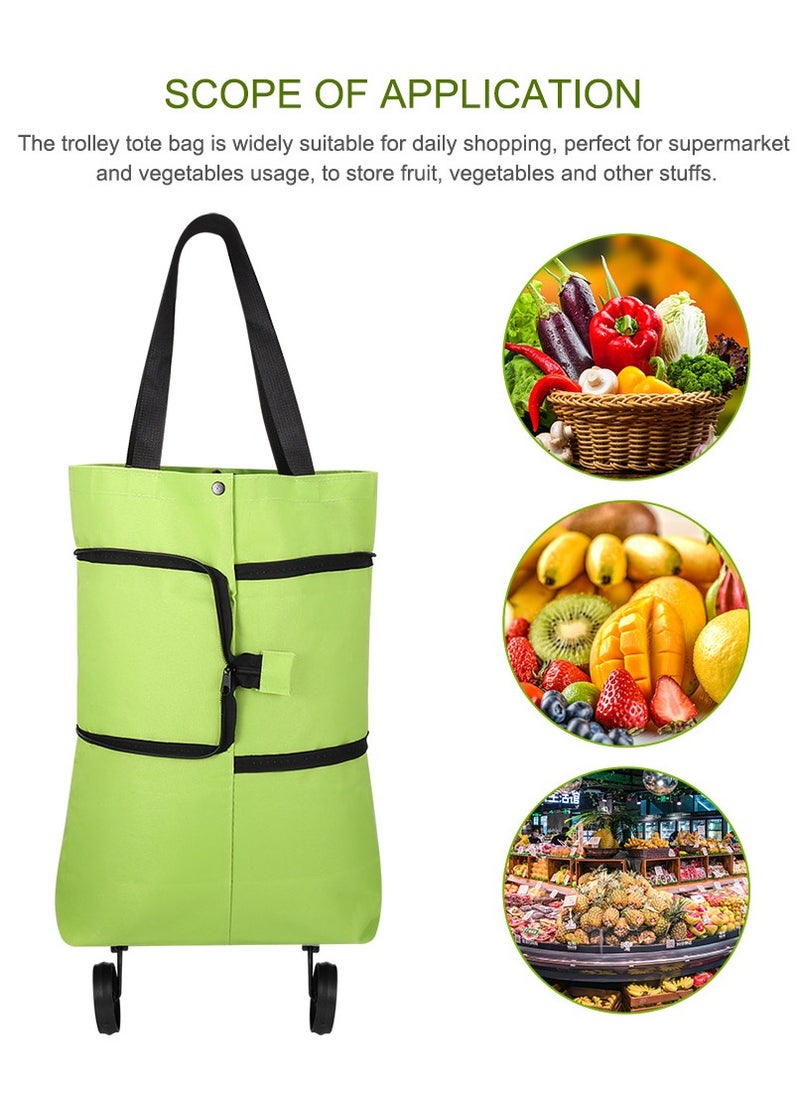 Toshionics - Collapsible Reusable Foldable Trolley Grocery Shopping Tote Bag - Image 1