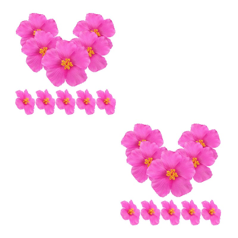 🌱 زهور الكركديه الصناعية للزينة 20 قطعة - Image 1