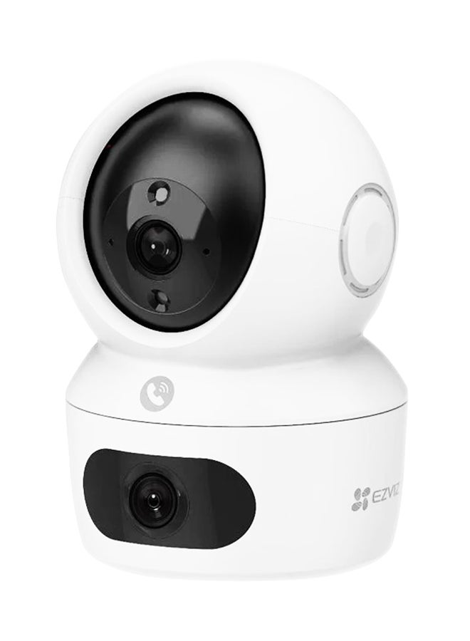 H7c Dual 2K⁺ & 2K⁺ Dual-Lens Pan & Tilt Wi-Fi Camera, Panoramic View, Two-Way Talk, Smart Color Night Vision, AI-Powered Human Shape Detection, Co-Detection for Auto Smart Tracking, Dual-Band Wi-Fi 6, Supports MicroSD Card (Up to 512 GB) & EZVIZ CloudPlay Storage
