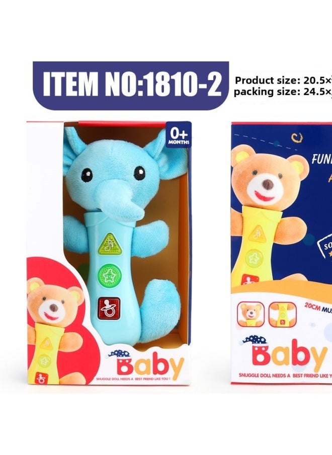 Generic Creative Baby Electric Puzzle Cartoon Plush With Light Music Soothing Artifact Children's Toys-Color:Plush Educational Monkey With Light And Music-Specifications:20CM  - Image 4