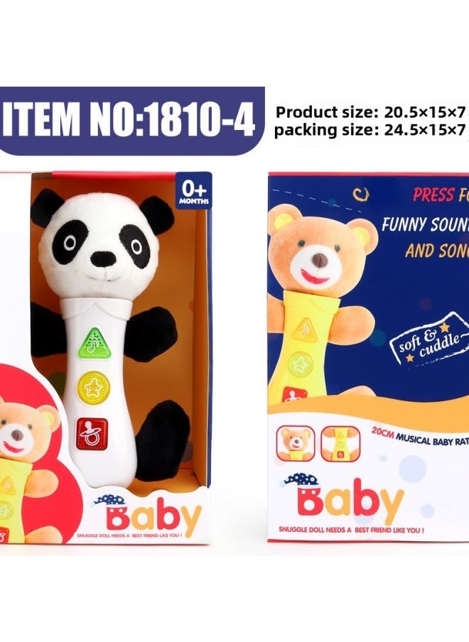 Generic Creative Baby Electric Puzzle Cartoon Plush With Light Music Soothing Artifact Children's Toys-Color:Plush Educational Monkey With Light And Music-Specifications:20CM  - Image 2