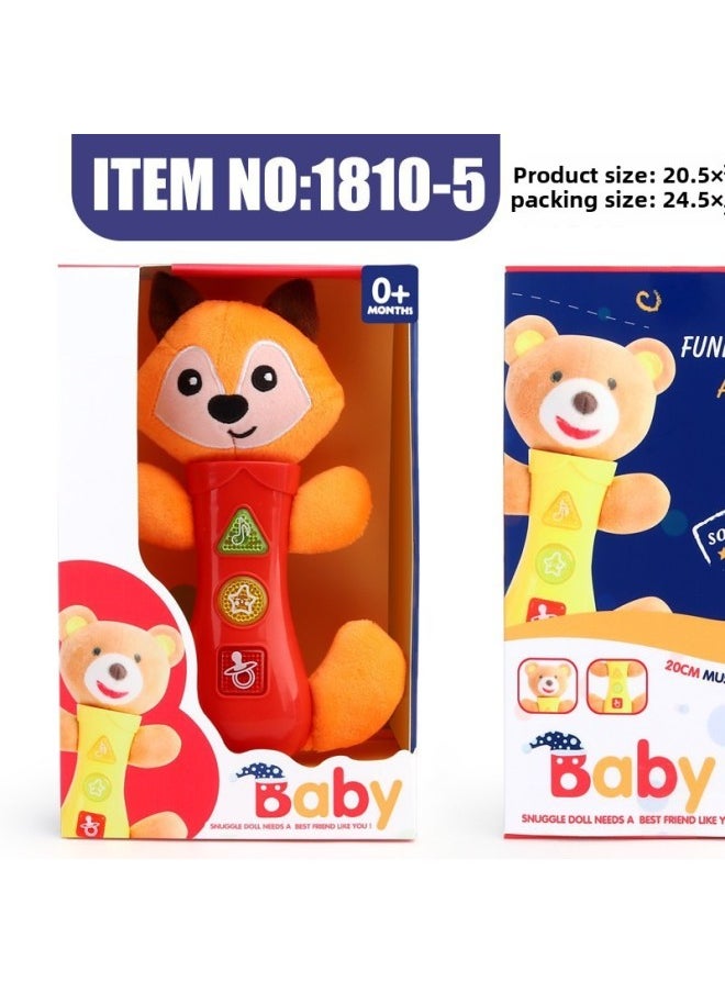 Generic Creative Baby Electric Puzzle Cartoon Plush With Light Music Soothing Artifact Children's Toys-Color:Plush Educational Monkey With Light And Music-Specifications:20CM  - Image 5