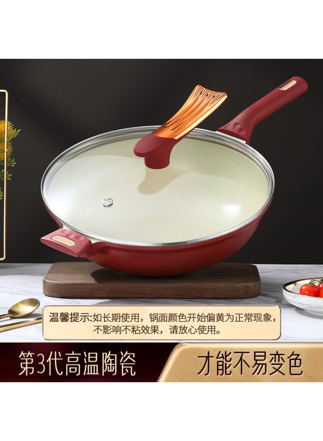 Ssn Ceramic Frying Pan For Induction Cooker Gas Stove Non-stick Ceramic Pan Household Ceramic Pan Less 32cm - Image 2