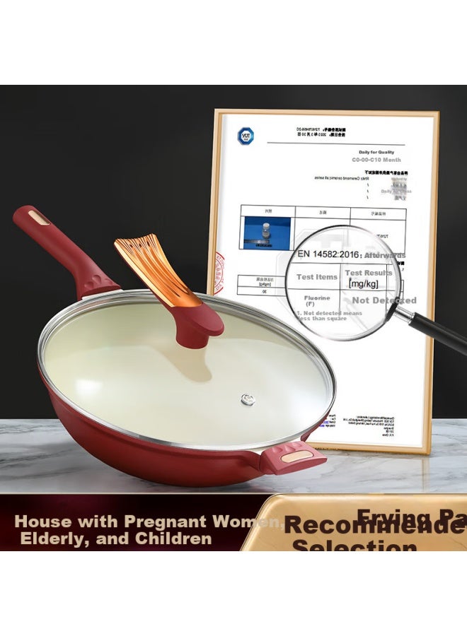 Ssn Ceramic Frying Pan For Induction Cooker Gas Stove Non-stick Ceramic Pan Household Ceramic Pan Less 32cm - Image 1