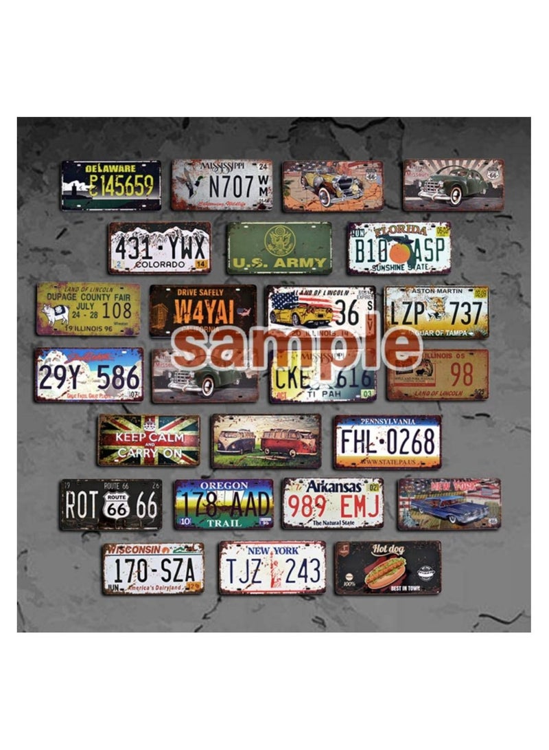 LINGWEI Decorative Metal Tin Sign Wall Poster Plaques Iron Plate Decoration Art Plaque Wall Art Vintage Metal Tin Signs Retro Vintage Metal Tin Signs Tin Metal Sign Wall Art for Shop Home Style-22 - Image 3