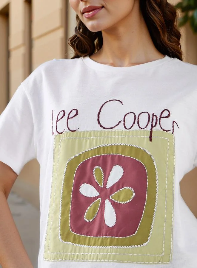 Lee Cooper Lee Cooper Patchwork Detail T-shirt