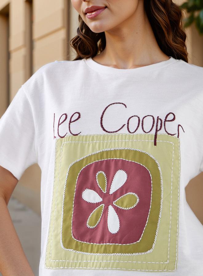 لي كوبر تيشيرت لي كوبر بتفاصيل باتشوورك - Image 4