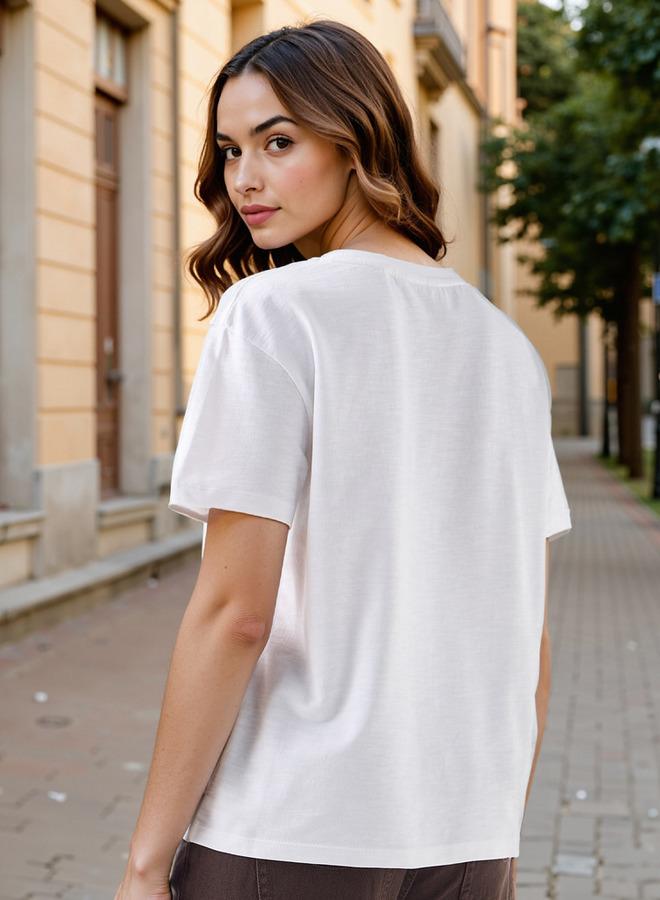 لي كوبر تيشيرت لي كوبر بتفاصيل باتشوورك - Image 3