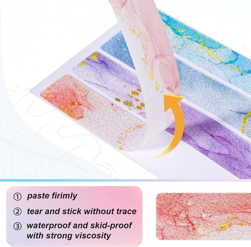Chenkaiyang Non-Slip Bathtub Stickers, 24 PCS Anti-Slip Strips Safety Shower Stickers Waterproof Bathtub Treads Decals for Bathroom Kitchen Ladders Stairs Steps Pools Bathtub Shower Stairs Floors - Image 3