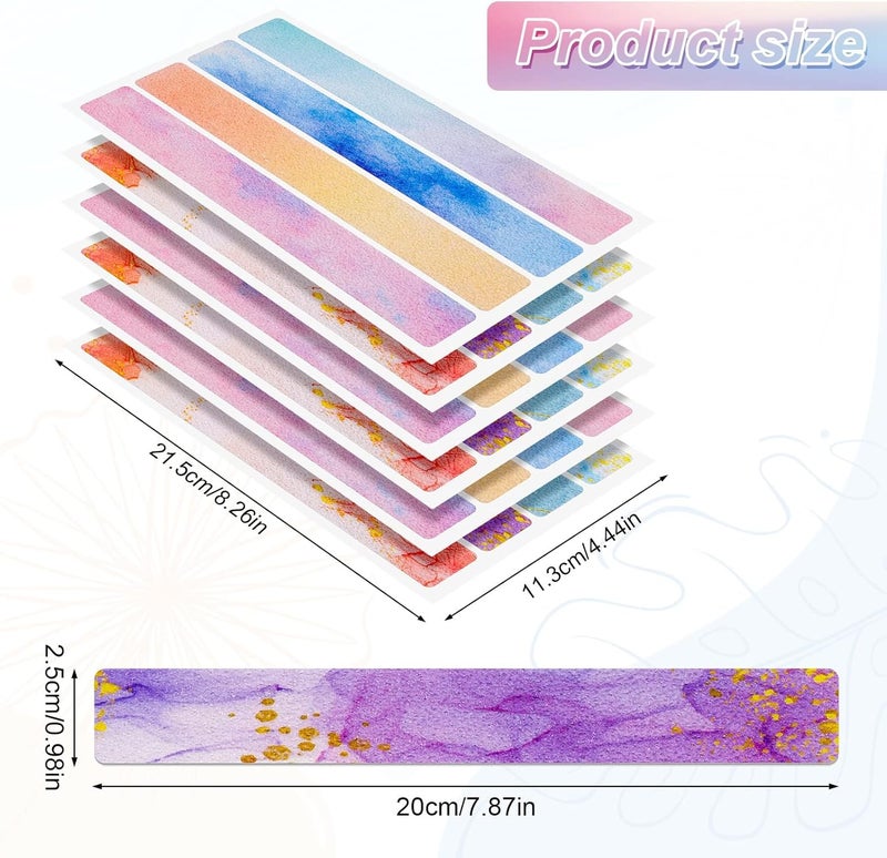 Chenkaiyang Non-Slip Bathtub Stickers, 24 PCS Anti-Slip Strips Safety Shower Stickers Waterproof Bathtub Treads Decals for Bathroom Kitchen Ladders Stairs Steps Pools Bathtub Shower Stairs Floors - Image 2