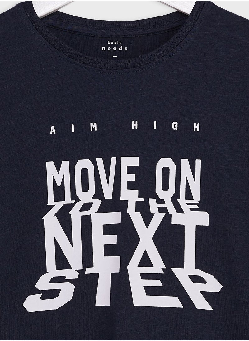NAME IT - Kids Slogan Graphic T-Shirt - Image 1