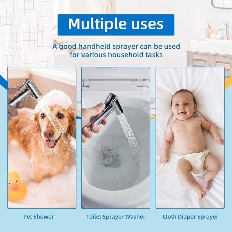 BRIMIX Chrome Handheld Bidet Sprayer - Image 4