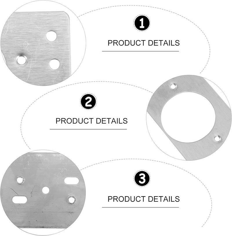 Stainless Steel Hinge Repair Plate Kit 8pcs Thick Cabinet Hinge Mounting Plates for Furniture Door Fixing - Image 3
