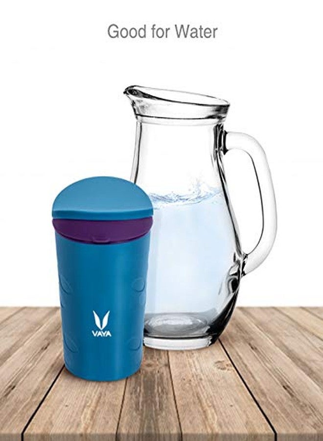 VAYA DRYNK Kids Waterbottle with Spill Proof PediaSafe Lid and Straw-Less Silicone Spout, Sippy Cup for Babies, 280 ml, Color - Blue - Image 5