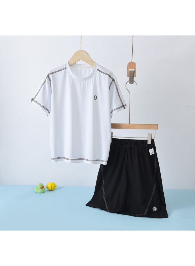 Bornbay summer Kids' Stretchy Comfort-fit Short-sleeve Sport Set - Image 2