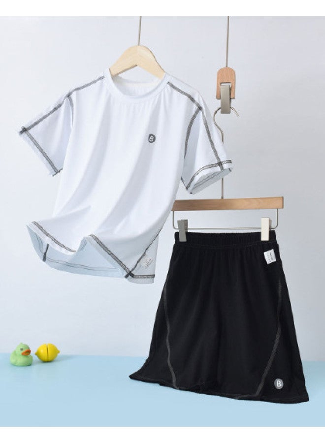 Bornbay summer Kids' Stretchy Comfort-fit Short-sleeve Sport Set - Image 1