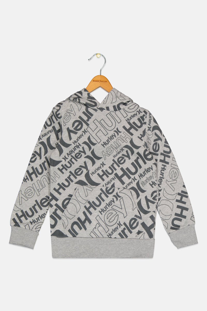 Hurley Kids Boy Sportswear Fit Training Sweatshirt, Grey - Image 1