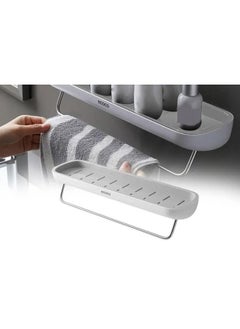 ecoco Bathroom Shelf Storage Rack Holder Wall Mounted Shampoo Spices Shower  - Image 2
