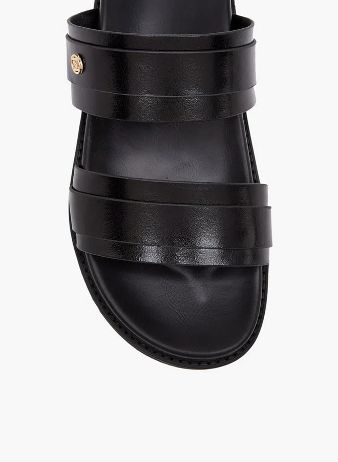 Paprika BLACK Women's Strappy Slip-On Sandals for Women | Best Price UAE