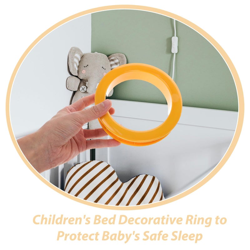 Yellow ABS Plastic Bed Safety Rails Guard Rings for Bunk Bed Sleep Protection - Image 4