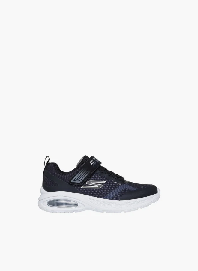 سكيتشرز Boys Microspec Max Advance Hook & Loop Sneakers - 404105L-Blk-Cp